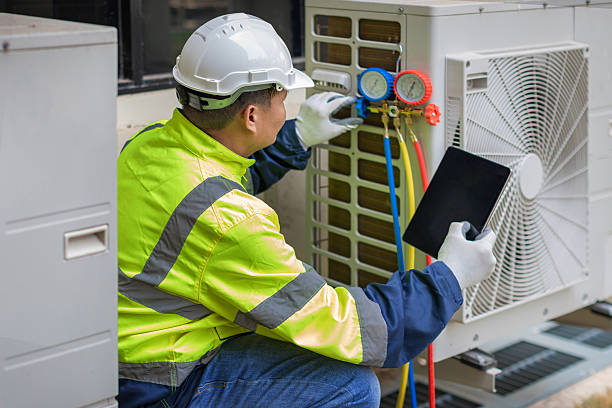 Professional Air Duct Cleaning technician working in Swannanoa, NC